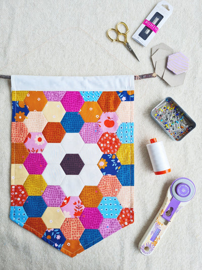 Free English Paper Piecing Hexie Banner Pattern