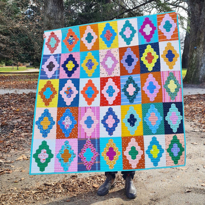 Haypenny Quilt - A Modern EPP Hexagon Quilt