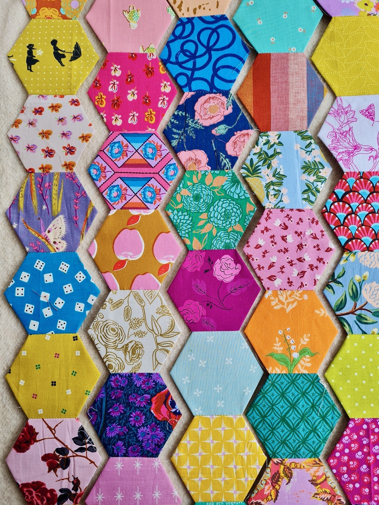 Hexagon Quilt Pattern Template for Cutting Hexagon Quilt Shapes