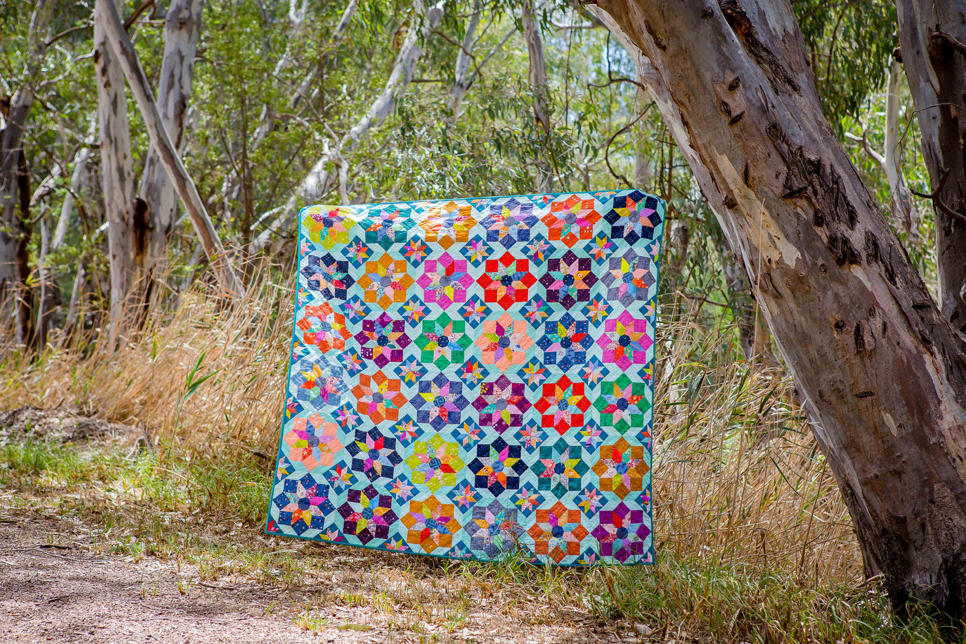 Cornflower Quilt Paper Pieces